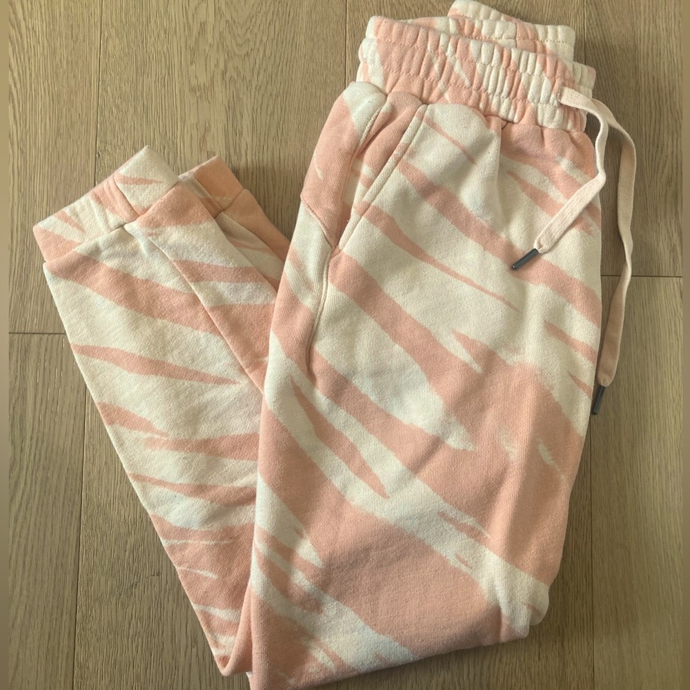 Orange Striped Jogger Sweatpants